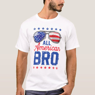 Alle Amerikaanse Bro 4 juli Mannen Familie die S T-shirt