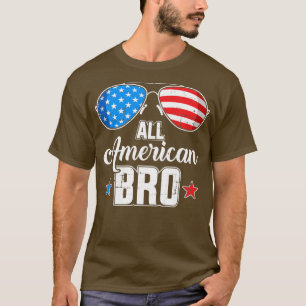 Alle Amerikaanse bro-Amerikaanse vlag voor matchin T-shirt