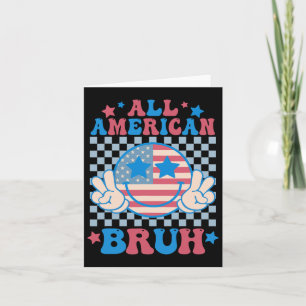 Alle Amerikaanse Bruh 4 van juli Jongens Mannen Vr Kaart