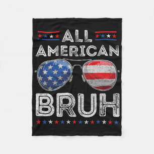 Alle Amerikaanse Bruh 4th of July Jongens Patriott Fleece Deken