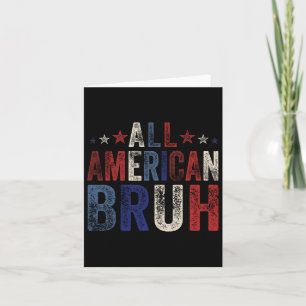 Alle Amerikaanse Bruh 4th of July Jongens Patriott Kaart