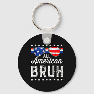 Alle Amerikaanse Bruh 4th of July Jongens Patriott Sleutelhanger