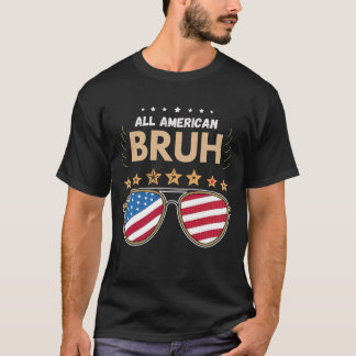 Alle Amerikaanse Bruh 4th of July Jongens Patriott T-shirt