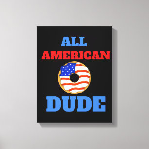 ALLE AMERIKAANSE DUDE CANVAS AFDRUK