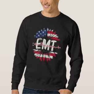 Alle Amerikaanse emt Life American Flag Sunflower  Trui