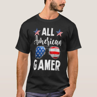 Alle Amerikaanse gamer Matching Family 4e van J T-shirt