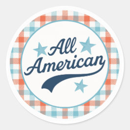 Alle Amerikaanse Gingham sticker