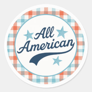 Alle Amerikaanse Gingham sticker