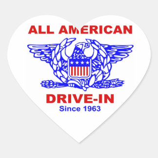 Alle Amerikaanse hamburger rijden in hart en niere Sticker