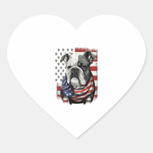 ALLE AMERIKAANSE HONDENliefhebbers engels bulldog Hart Sticker