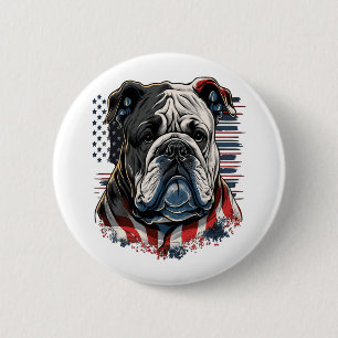 ALLE AMERIKAANSE HONDENliefhebbers engels bulldog Ronde Button 5,7 Cm