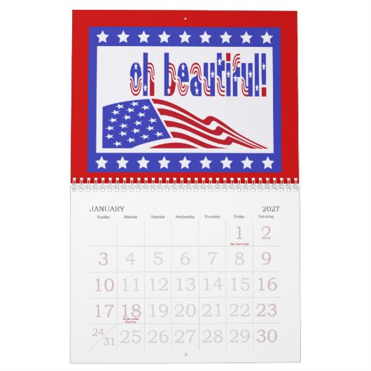 ALLE AMERIKAANSE kalender 2013 (Jan 2027)
