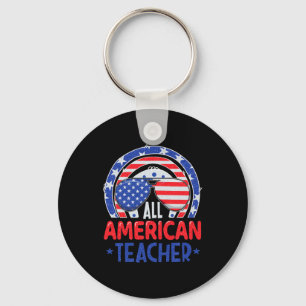 Alle Amerikaanse leraar op 4 juli Sleutelhanger