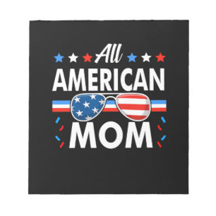 Alle Amerikaanse mam op 4 juli Familie Matching Notitieblok