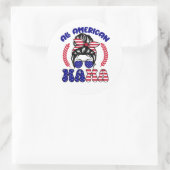 Alle Amerikaanse mama Ronde Sticker (Tas)