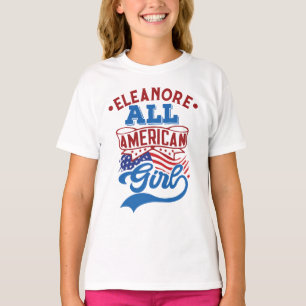 Alle amerikaanse meisjes op 4 juli patriottische n t-shirt