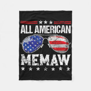 Alle Amerikaanse Memaw 4th of July Familie Matchin Fleece Deken