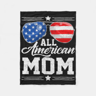Alle Amerikaanse moeder 4 juli Moederdag Zonnebril Fleece Deken