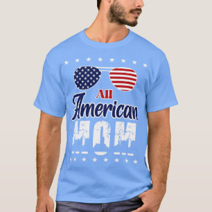 Alle Amerikaanse MOM US vlag zonnebril voor matchi T-shirt