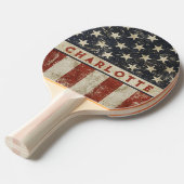Alle Amerikaanse  naam Tafeltennisbatje (Voorkant Gekanteld)