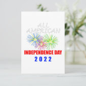 Alle Amerikaanse Onafhankelijkheidsdag 2022 Informatiekaartje (Staand voorkant)
