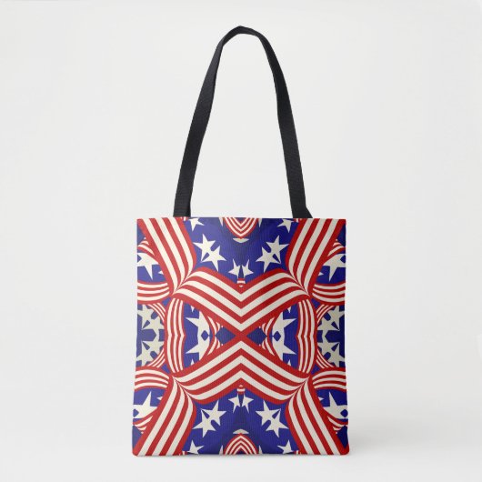 Alle Amerikaanse Star Spangled Canvas tas (Voorkant)