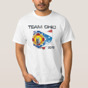 Alle Amerikaanse T-shirt met de titel "Peek-A-Boo"