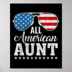 Alle Amerikaanse Tante Matching Family USA Patriot Poster