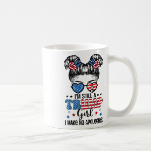 Alle Amerikaanse Trump Girl 4 juli Messy Bun No A Koffiemok