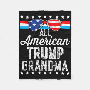 Alle Amerikaanse Trump Oma Amerikaanse Vlag Zonneb Fleece Deken