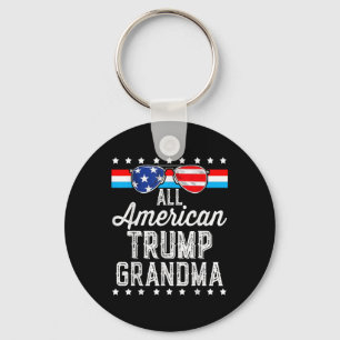 Alle Amerikaanse Trump Oma Amerikaanse Vlag Zonneb Sleutelhanger