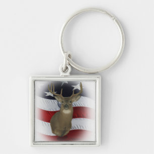 Alle Amerikaanse Whitetail Deer Hunter-Sleutelhang Sleutelhanger