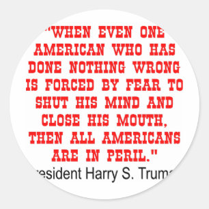 Alle Amerikanen zijn in gevaar Ronde Sticker