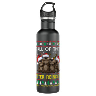 Alle andere kerstmis van de Otter Reindeer Funny Waterfles