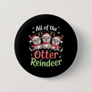 Alle andere rendieren Kerstmis speelse winter Ronde Button 5,7 Cm