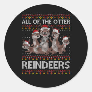 Alle andere rendieren Otter Hirt Ronde Sticker
