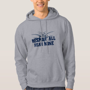 Alle angst respecteren, geen hoodie