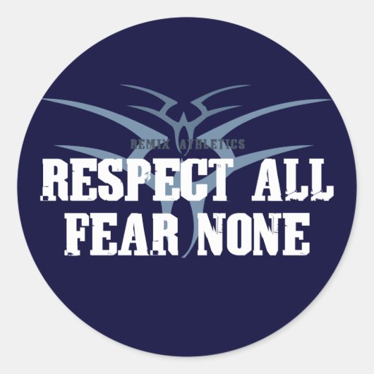 Alle angst respecteren, geen ronde sticker (Voorkant)