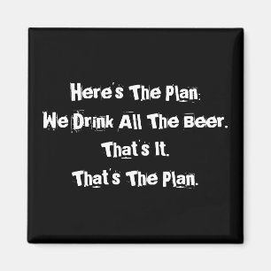 Alle Bier Funny 2 Inch Square Magnet Magneet