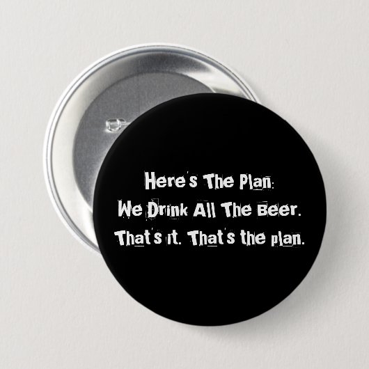Alle Bier grappig groot, 3-inch Button (Voorkant /achterkant)