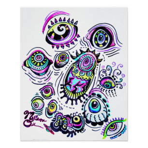 Alle blikken op jou M13 Color Art Poster Perfect Poster