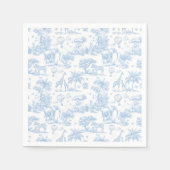 Alle Blue Toile Safari Animal Baby Shower Servet (Voorkant)