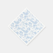 Alle Blue Toile Safari Animal Baby Shower Servet (Hoek)