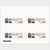 Alle bonen rechthoekige sticker (Vel)