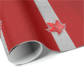 Alle Canadese rode maple Leaf op koolstofvezel afd Cadeaupapier (Rol Hoek)