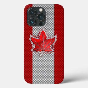 Alle Canadese rode maple Leaf op koolstofvezel afd iPhone 13 Pro Hoesje