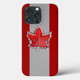 Alle Canadese rode maple Leaf op koolstofvezel afd iPhone 13 Pro Hoesje