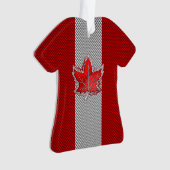 Alle Canadese rode maple Leaf op koolstofvezel afd Ornament (voorkant)