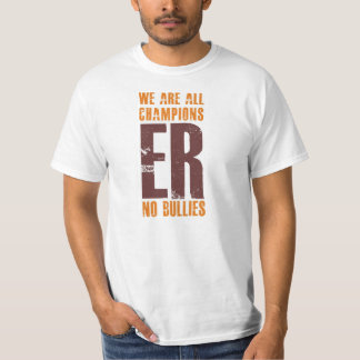 ALLE CHAMPIES, GEEN BULLIES-T-T-T-T-shirt met blok T-shirt