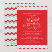 ALLE CHRISTMAS-PARTIJINVITATIE MERRY KAART (Voorkant / Achterkant)